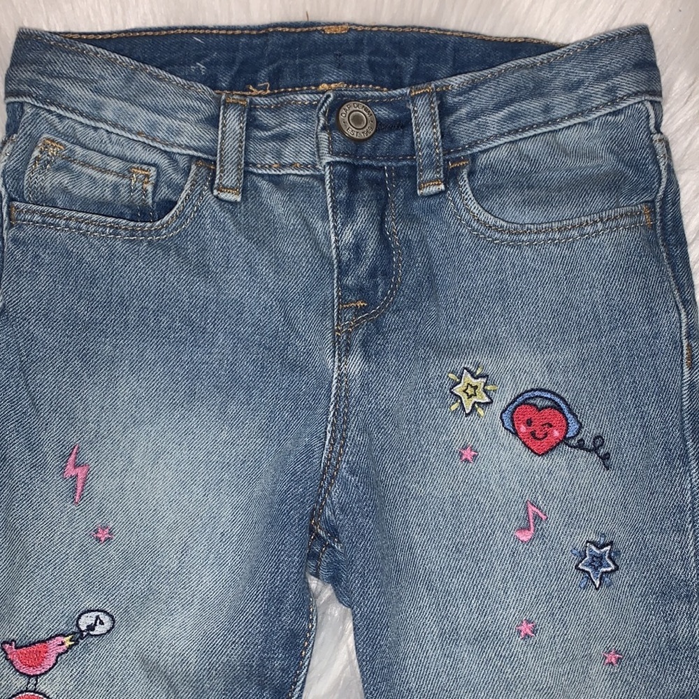 Gap Girlfriend Embellished Patches Jean Size 4 - Picture 3 of 12